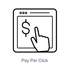 Pay Per Click icon concept