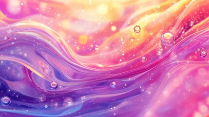 Poster - Abstract Liquid Swirls with Bubbles