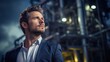 © CStock - An attractive male engineer in casual business attire, looking up