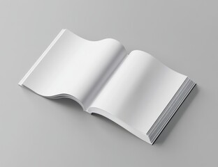 Poster - this is a blank white template for presenting and mocking up a double gate fold brochure in 3d.