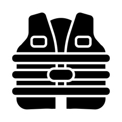 Canvas Print - Life jacket glyph icon