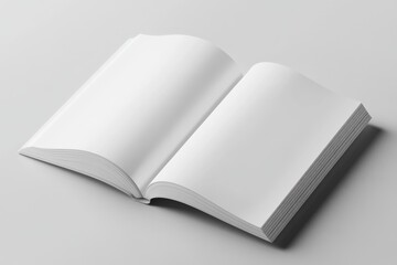 Poster - Blank White Mockup of A4 A5 Magazine Brochure 3D Rendering