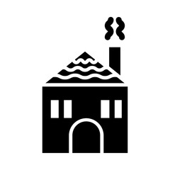 Sticker - Gingerbread House glyph icon