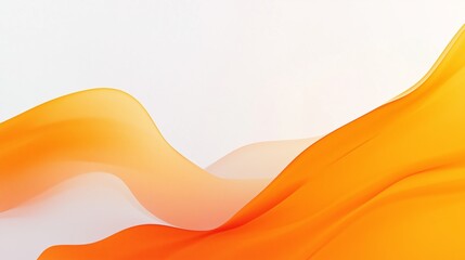 Poster - Soft orange waves undulating against a light background create a peaceful, abstract composition suitable for various design projects