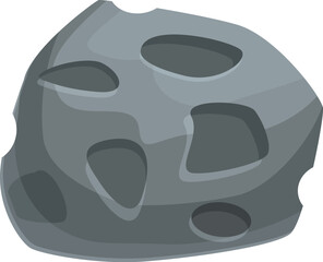 Poster - large asteroid, pitted with craters from impacts, floats in the vast expanse of space