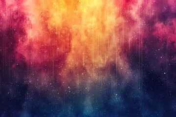 Wall Mural - Colorful cosmic nebula with starry particles in a gradient background Generative AI