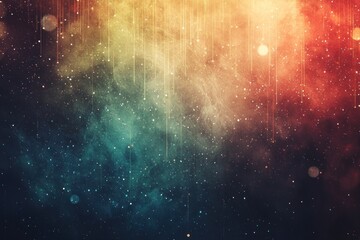 Wall Mural - colorful cosmic nebula with starry particles in a gradient background generative ai