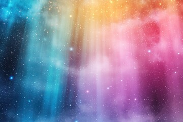 Wall Mural - colorful cosmic nebula with starry particles in a gradient background generative ai