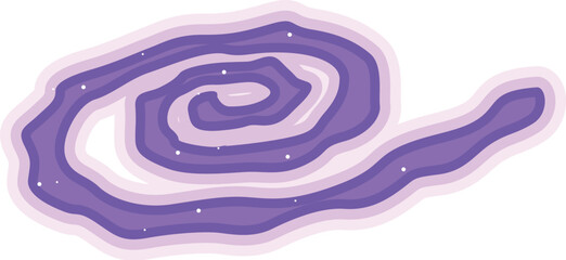Poster - purple spiral galaxy is swirling in the vast expanse of outer space