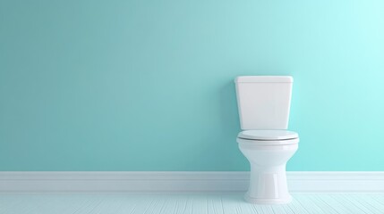Fototapete - 3D rendering of a toilet with a lavatory flush system
