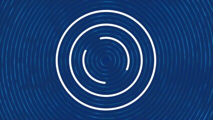 Poster - Abstract illustration of circular white lines on a background.
