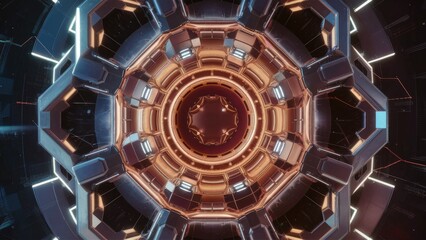 Poster - Abstract octagonal geometric shapes background, digital art concept featuring futuristic technology and innovative design elements.