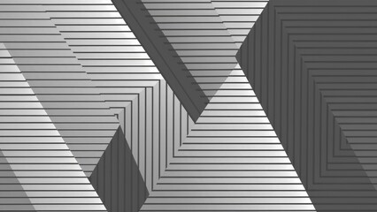 Poster - Abstract pattern of irregular horizontal lines transitioning from thin to thick in shades of grey. Geometric stripe design.