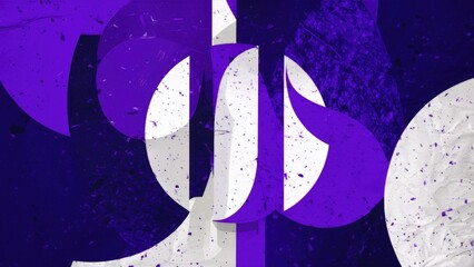 Poster - Abstract purple and white background with light leak effect and grainy texture