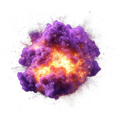 Wall Mural - PNG Vibrant purple explosion with sparks