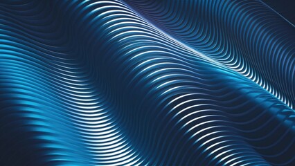 Poster - Abstract wavy line wallpaper design. Dynamic wireframe background.