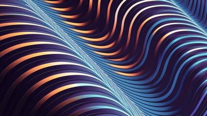 Poster - Abstract wavy line wallpaper design. Dynamic wireframe background.