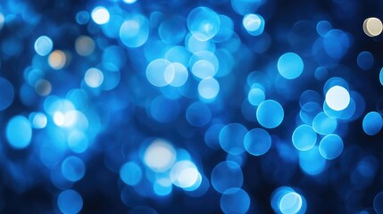 Poster - Blurred abstract background featuring blue lights