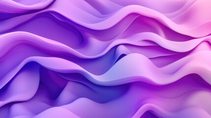 Poster - Abstract background featuring a fluid gradient with vibrant purple waves in a three dimensional design
