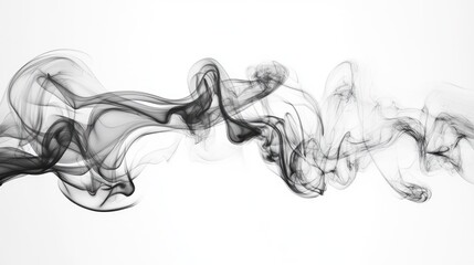Poster - Abstract black and white smoke pattern