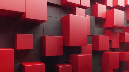 Poster - Abstract geometric block background 3D rendering modern design illustration