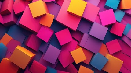 Poster - Abstract geometric square backdrop