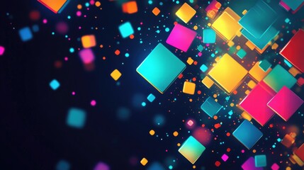 Poster - Abstract Geometric Square Background Design