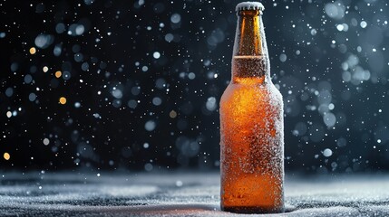 Sticker - Frosty cold beer bottle