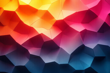 Poster - Abstract geometric patterns with vibrant gradients as a digital art background,