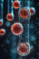 Poster - A diagram showing the process of harvesting stem cells from bone marrow, explaining a common medical procedure,