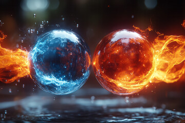 Poster - Abstract force field forming between two opposing magnets,
