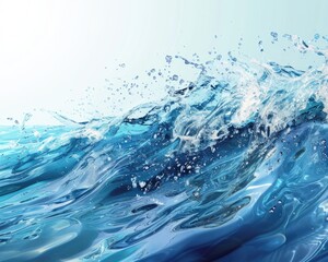 Flowing Blue: Abstract Water Design and Rippled Background