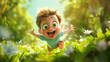© MdNajmul - amazing baby cartoon education background wonderful