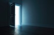 © Vlad - Hopeful Entrance: A Brightly Illuminated Open Door in Abstract Background