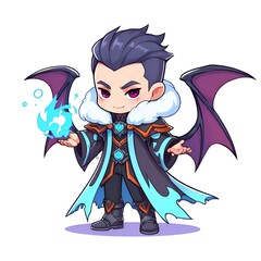 Sticker - Chibi Character with Wings and Magic