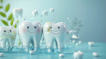 Wall Mural - amazing dental care background