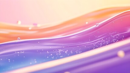 Sticker - Abstract Purple Liquid Background with Bubbles