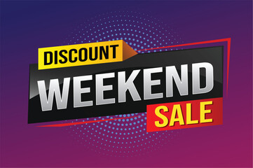 Wall Mural - Weekend Special sale tag. Banner design template for marketing. Special offer promotion retail. background banner modern graphic design for advertising store shop, online store, website, landing page
