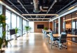 © Dzikrul Husnani - Modern bright office interior with furniture and daylight. Blurred background.