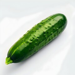 Wall Mural - A realistic advertising shot a perfect cucumber , realistic photo, hd, , side view, deep of field ,white background