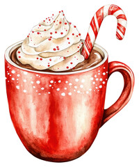 Sticker - PNG Festive hot chocolate illustration