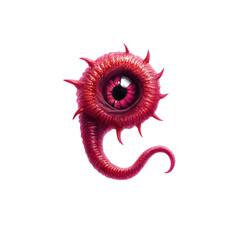 A surreal, intricate creature featuring a large central eye and tentacle-like appendages, perfect for fantasy and sci-fi themes.