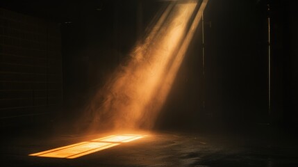 Wall Mural - light beams through dusty room