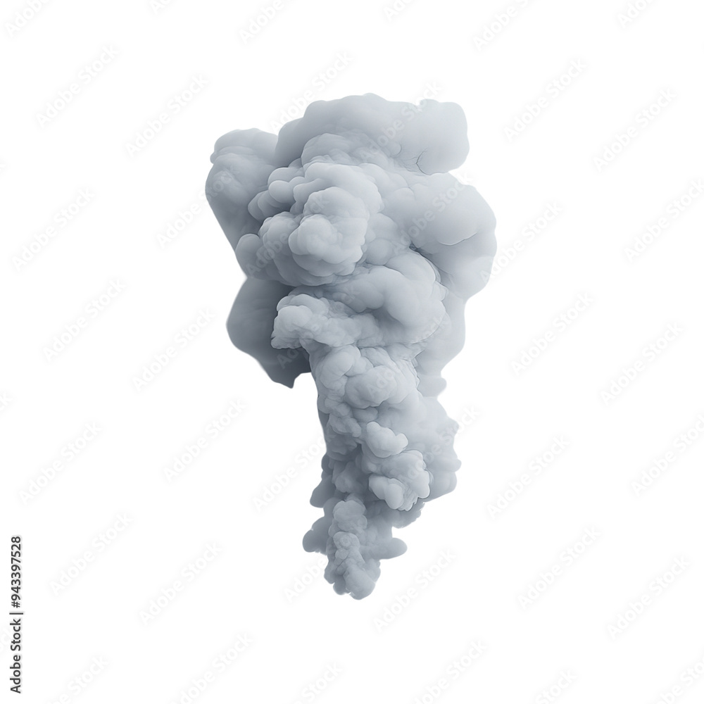 Realistic white smoke plume against a transparent background, perfect ...