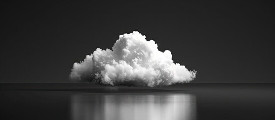 Poster - This elegant design showcases a white cloud set against a dark background providing a striking visual contrast ideal for displaying work with a clean and minimalistic aesthetic Perfect for designers