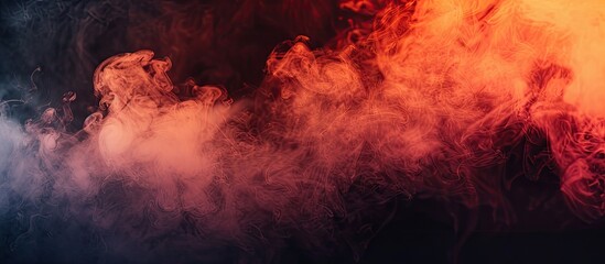 Aufkleber - A vibrant blend of orange and red steam set against a dark backdrop with ample copy space image included