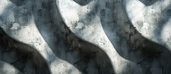 Leinwandbilder - Various shadows create depth on an abstract cement texture with a copy space image