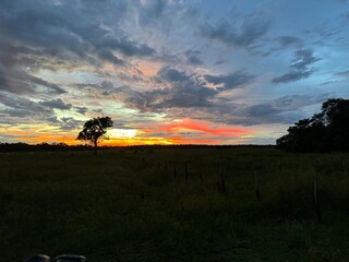 sunset in the mountains