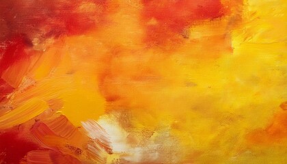 Canvas Print - abstract modern painting dry brush painted paper canvas wall textured background in yellow orange and red tones