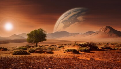 Poster - alien desert exo planet